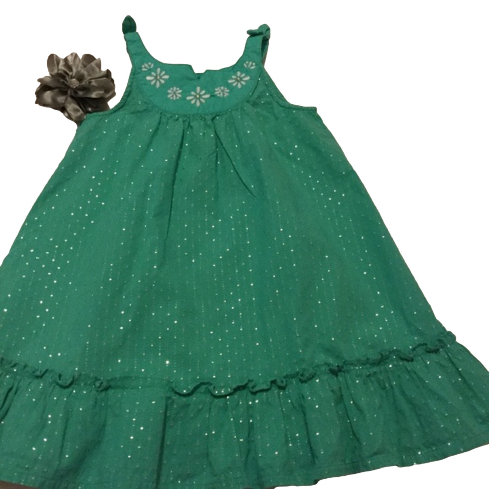 GYMBOREE l green dress size 5t EUC